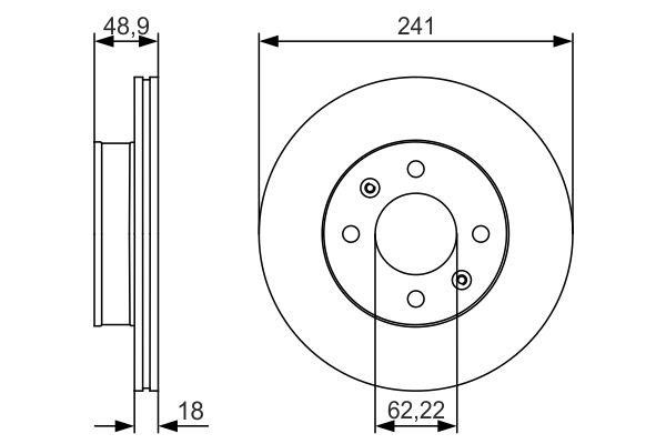 Bosch 0 986 479 S04 Тормозной диск передний вентилируемый 0986479S04: Отличная цена - Купить в Польше на 2407.PL!