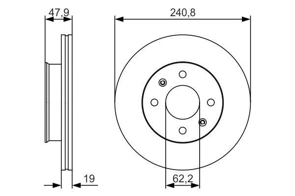 Bosch 0 986 479 S18 Wentylowana przednia tarcza hamulcowa 0986479S18: Dobra cena w Polsce na 2407.PL - Kup Teraz!