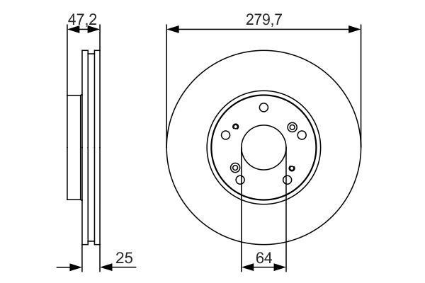 Bosch 0 986 479 S82 Тормозной диск передний вентилируемый 0986479S82: Купить в Польше - Отличная цена на 2407.PL!