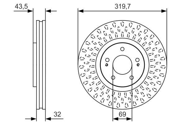 Bosch 0 986 479 T01 Wentylowana przednia tarcza hamulcowa 0986479T01: Dobra cena w Polsce na 2407.PL - Kup Teraz!