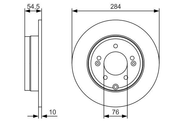 Bosch 0 986 479 T49 Тормозной диск задний невентилируемый 0986479T49: Отличная цена - Купить в Польше на 2407.PL!