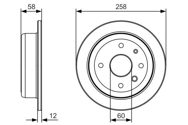 Bosch 0 986 479 T52 Тормозной диск задний невентилируемый 0986479T52: Отличная цена - Купить в Польше на 2407.PL!