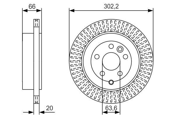 Bosch 0 986 479 U44 Тормозной диск задний вентилируемый 0986479U44: Отличная цена - Купить в Польше на 2407.PL!