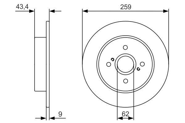 Bosch 0 986 479 V07 Тормозной диск задний невентилируемый 0986479V07: Отличная цена - Купить в Польше на 2407.PL!