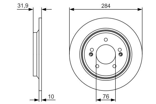 Bosch 0 986 479 V09 Тормозной диск задний невентилируемый 0986479V09: Купить в Польше - Отличная цена на 2407.PL!