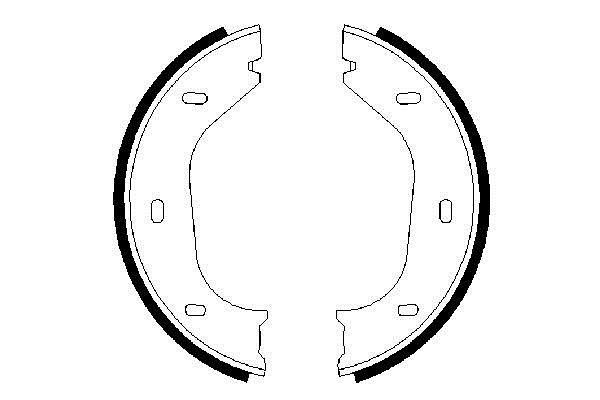 Bosch 0 986 487 202 Parking brake shoes 0986487202: Buy near me in Poland at 2407.PL - Good price!