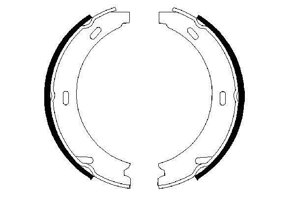 Bosch 0 986 487 344 Parking brake shoes 0986487344: Buy near me in Poland at 2407.PL - Good price!