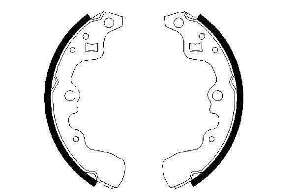 Bosch 0 986 487 379 Brake shoe set 0986487379: Buy near me in Poland at 2407.PL - Good price!