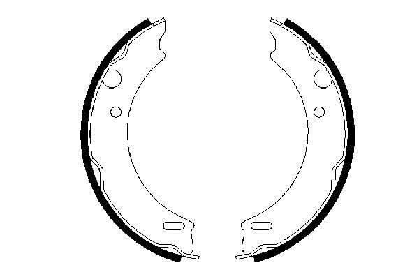 Bosch 0 986 487 412 Parking brake shoes 0986487412: Buy near me in Poland at 2407.PL - Good price!