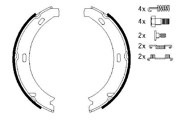 Bosch 0 986 487 584 Parking brake shoes 0986487584: Buy near me in Poland at 2407.PL - Good price!