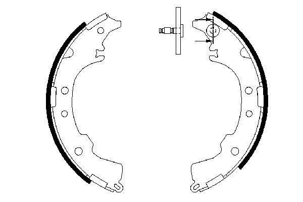 Bosch 0 986 487 588 Brake shoe set 0986487588: Buy near me in Poland at 2407.PL - Good price!