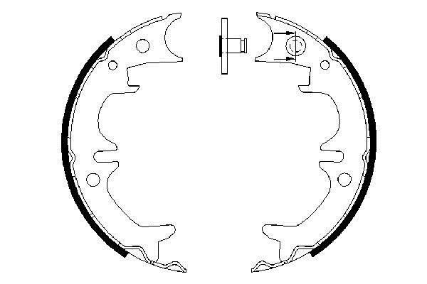 Bosch 0 986 487 602 Parking brake shoes 0986487602: Buy near me at 2407.PL in Poland at an Affordable price!