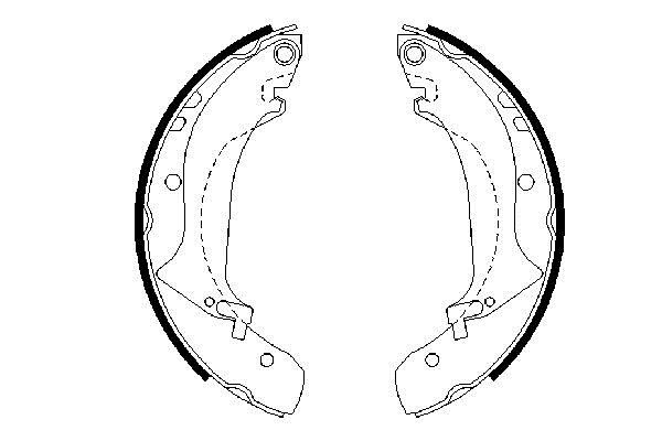 Bosch 0 986 487 642 Brake shoe set 0986487642: Buy near me at 2407.PL in Poland at an Affordable price!