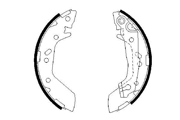 Bosch 0 986 487 655 Brake shoe set 0986487655: Buy near me in Poland at 2407.PL - Good price!