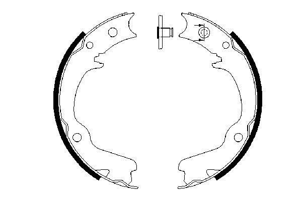 Bosch 0 986 487 681 Parking brake shoes 0986487681: Buy near me in Poland at 2407.PL - Good price!