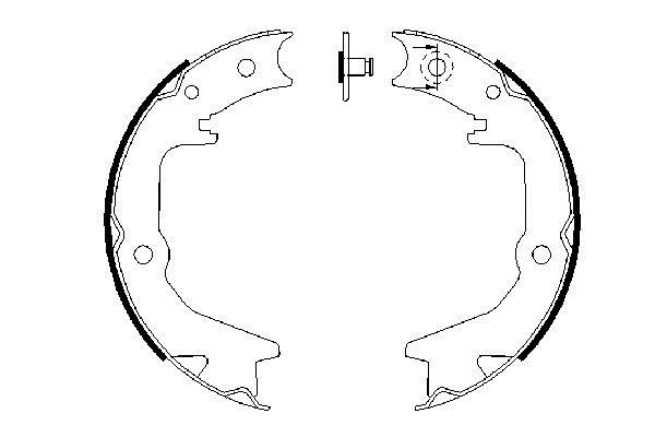 Bosch 0 986 487 685 Parking brake shoes 0986487685: Buy near me in Poland at 2407.PL - Good price!