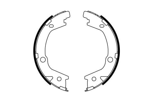 Bosch 0 986 487 770 Parking brake shoes 0986487770: Buy near me in Poland at 2407.PL - Good price!