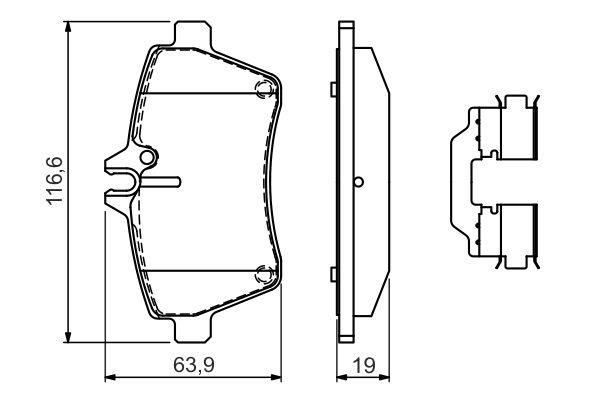 Bosch 0 986 494 555 Тормозные колодки дисковые, комплект 0986494555: Отличная цена - Купить в Польше на 2407.PL!