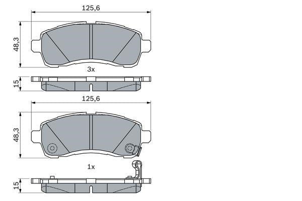 Bosch 0 986 494 754 Brake Pad Set, disc brake 0986494754: Buy near me in Poland at 2407.PL - Good price!