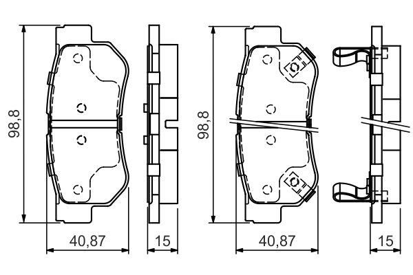 Bosch 0 986 495 022 Гальмівні колодки, комплект 0986495022: Приваблива ціна - Купити у Польщі на 2407.PL!