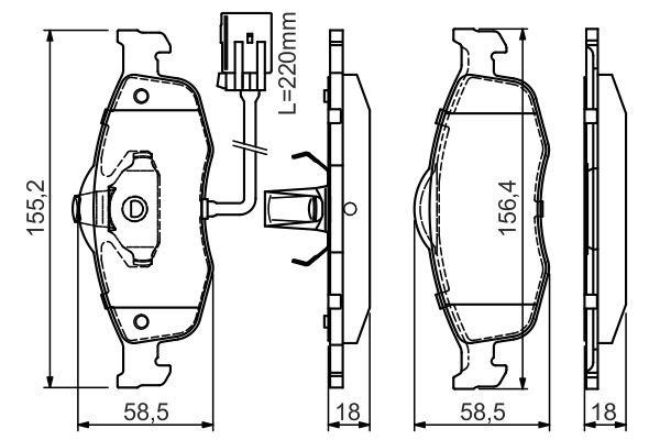 Bosch 0 986 495 028 Scheibenbremsbeläge, Set 0986495028: Bestellen Sie in Polen zu einem guten Preis bei 2407.PL!