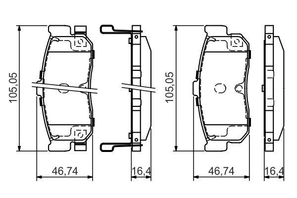 Bosch 0 986 495 038 Гальмівні колодки, комплект 0986495038: Приваблива ціна - Купити у Польщі на 2407.PL!