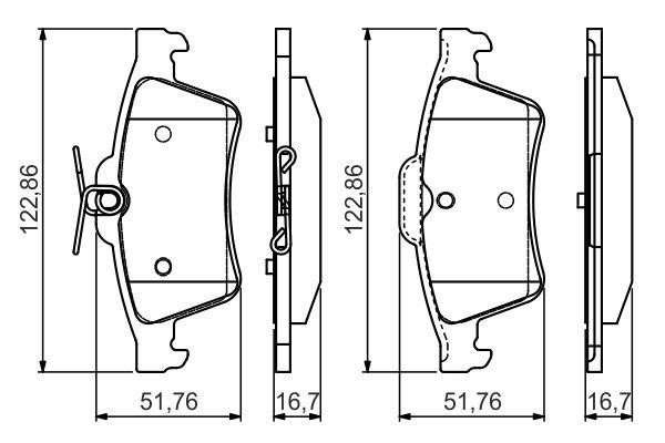 Bosch 0 986 495 055 Brake Pad Set, disc brake 0986495055: Buy near me in Poland at 2407.PL - Good price!