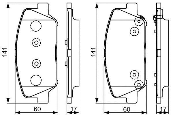 Bosch 0 986 495 337 Гальмівні колодки, комплект 0986495337: Приваблива ціна - Купити у Польщі на 2407.PL!