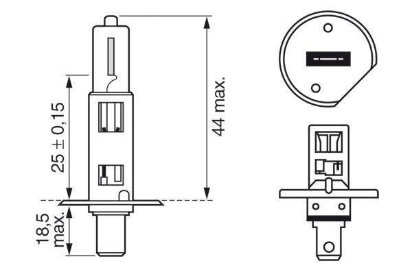 Halogen lamp 12V H1 55W Bosch 1 987 301 088