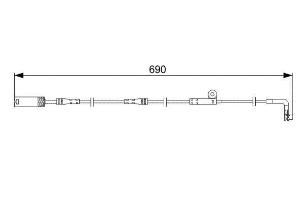 Bosch 1 987 473 046 Датчик износа тормозных колодок 1987473046: Отличная цена - Купить в Польше на 2407.PL!