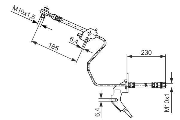 Bosch 1 987 476 200 Гальмівний шланг 1987476200: Приваблива ціна - Купити у Польщі на 2407.PL!