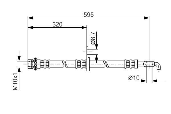 Bosch 1 987 476 250 Тормозной шланг 1987476250: Отличная цена - Купить в Польше на 2407.PL!