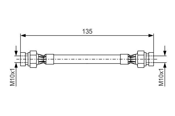 Bosch 1 987 476 400 Тормозной шланг 1987476400: Отличная цена - Купить в Польше на 2407.PL!