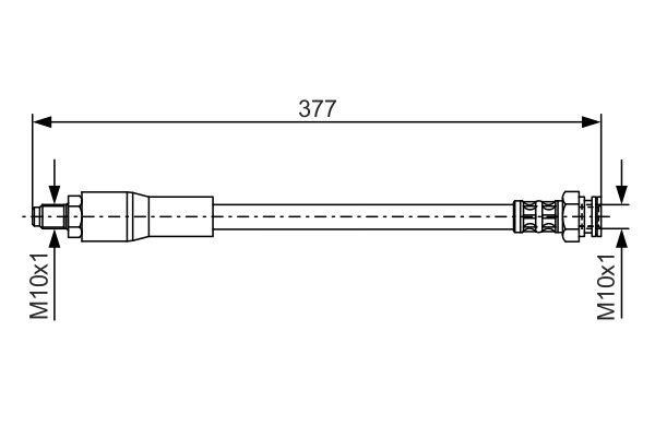 Bosch 1 987 476 666 Przewód hamulcowy elastyczny 1987476666: Dobra cena w Polsce na 2407.PL - Kup Teraz!
