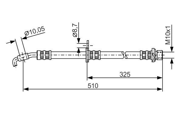 Bosch 1 987 476 764 Тормозной шланг 1987476764: Отличная цена - Купить в Польше на 2407.PL!