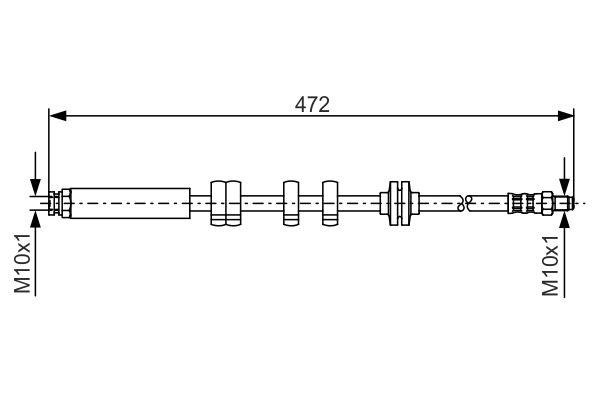 Bosch 1 987 476 769 Brake Hose 1987476769: Buy near me at 2407.PL in Poland at an Affordable price!