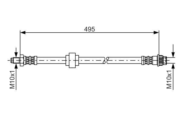 Bosch 1 987 476 953 Тормозной шланг 1987476953: Отличная цена - Купить в Польше на 2407.PL!