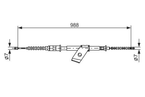 Bosch 1 987 477 106 Трос стояночного тормоза 1987477106: Отличная цена - Купить в Польше на 2407.PL!