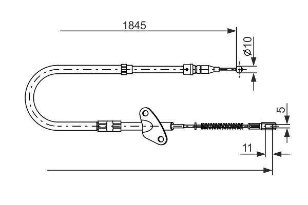 Bosch 1 987 477 118 Трос гальма стоянки, правий 1987477118: Приваблива ціна - Купити у Польщі на 2407.PL!