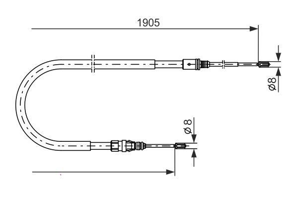 Bosch 1 987 477 237 Cable Pull, parking brake 1987477237: Buy near me in Poland at 2407.PL - Good price!