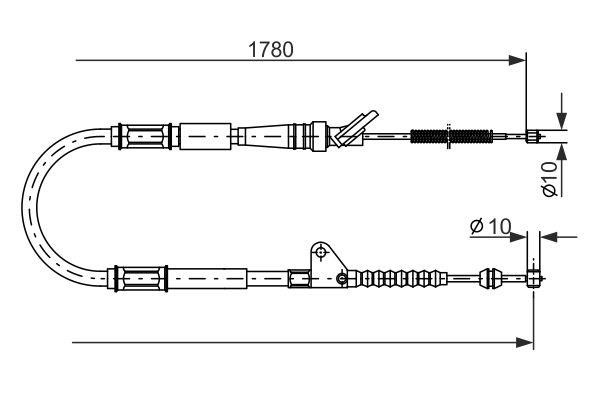 Bosch 1 987 477 414 Cable Pull, parking brake 1987477414: Buy near me in Poland at 2407.PL - Good price!