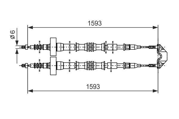 Трос гальма стоянки Bosch 1 987 477 527