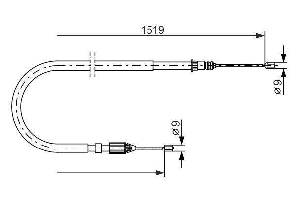 Bosch 1 987 477 654 Feststellbremsseil, links 1987477654: Kaufen Sie zu einem guten Preis in Polen bei 2407.PL!