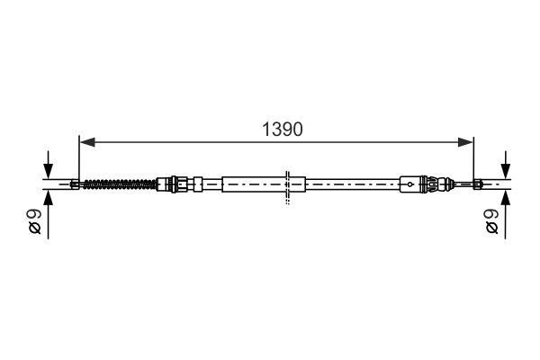 Bosch 1 987 477 666 Parking brake cable, right 1987477666: Buy near me in Poland at 2407.PL - Good price!