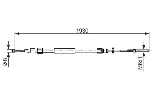 Bosch 1 987 477 821 Cable Pull, parking brake 1987477821: Buy near me in Poland at 2407.PL - Good price!