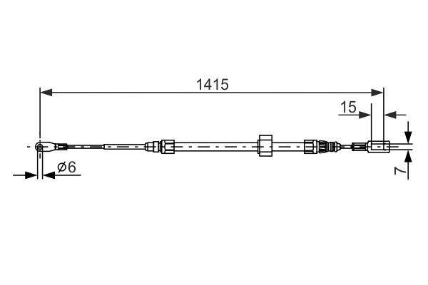 Bosch 1 987 477 856 Seilzug, feststellbremse 1987477856: Kaufen Sie zu einem guten Preis in Polen bei 2407.PL!