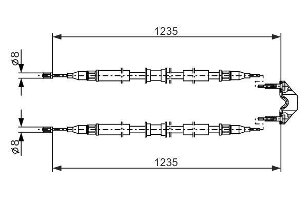 Bosch Cable Pull, parking brake – price 129 PLN