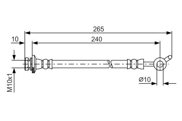 Bosch Przewód hamulcowy elastyczny – cena 34 PLN