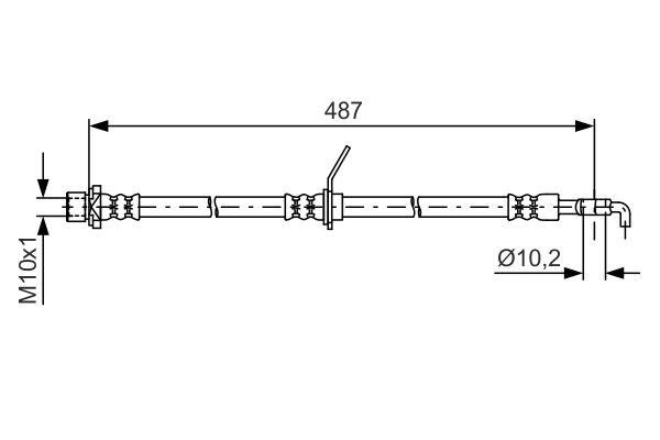 Bosch 1 987 481 634 Przewód hamulcowy elastyczny 1987481634: Dobra cena w Polsce na 2407.PL - Kup Teraz!