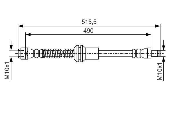 Bremsschlauch Mercedes GLK-Class: 1987481721 Bosch Bremsschlauch